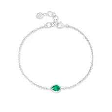 Green Garnet Pear Chain Bracelet Green Garnet Pear Chain Bracelet