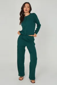 Green Long Sleeved Button Front Top Green Long Sleeved Button Front Top
