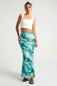 Green Tie Dye Maxi Skirt Green Tie Dye Maxi Skirt