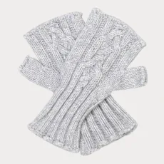 Grey Cable Knit Cashmere Mittens Grey Cable Knit Cashmere Mittens
