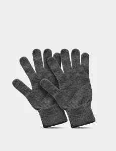 Grey Knitted 1913 Gloves Cashmere Plain Men's Grey Knitted 1913 Gloves Cashmere Plain Men's