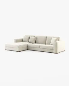GREY with chaiselongue Sofa Vienna Cream