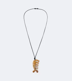 Gua Sha leather necklace with yellow jasper Gua Sha leather necklace with yellow jasper