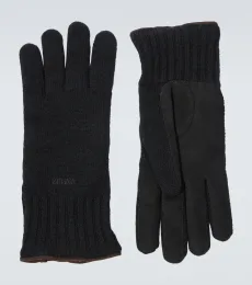 Guantes de cachemir con piel