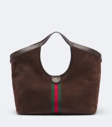 Gucci Giglio Large suede tote bag