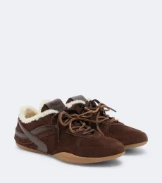 Gymnasium leather-trimmed suede sneakers Gymnasium leather-trimmed suede sneakers