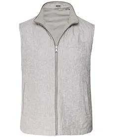 Hackett Men's Reversible Quilted Linen Gilet Beige