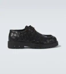 Haddock Intrecciato leather Derby shoes