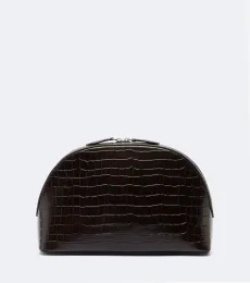 Halloran croc-effect leather clutch Halloran croc-effect leather clutch