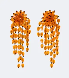 Hanabi beaded clip-on earrings Hanabi beaded clip-on earrings