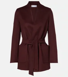 Harold camel hair wrap coat