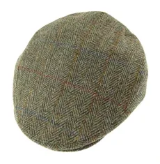 Harris Tweed Flat Cap Green Herringbone (Medium) Harris Tweed Flat Cap Green Herringbone (Medium)