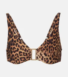 Haut de bikini Bel Air à motif léopard