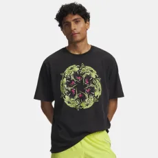 HB Run Heavyweight Wash Rvltn Men's Short Sleeve Ultimate Black Reflective S HB Run Heavyweight Wash Rvltn Men's Short Sleeve Ultimate Black Reflective S