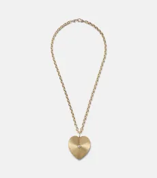 Heart Jumbo 18kt gold pendant necklace with diamond Heart Jumbo 18kt gold pendant necklace with diamond