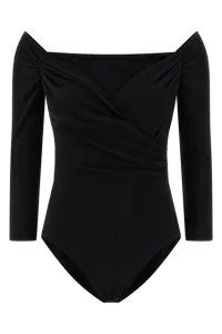 Heart-shaped neckline bodysuit - Black Heart-shaped neckline bodysuit - Black