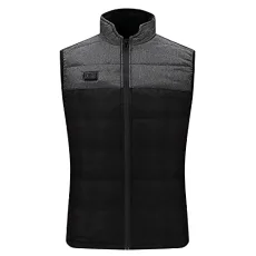 Heated Gilet for Men UK Sale, Heated Body Warmer 3 Adjustable Temperature Electric Heated Vest USB Rechargeable Heated Jacket Fleece Washable Heating Waistcoat for Winter(Without Power Bank),S