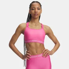 HeatGear Crossback High Women's Sports Bra Pink Frenzy Prime Pink L HeatGear Crossback High Women's Sports Bra Pink Frenzy Prime Pink L