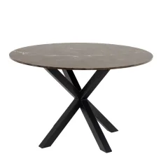 Heaven 110cm Small Round Dining Table With Black Marble Top Heaven 110cm Small Round Dining Table With Black Marble Top
