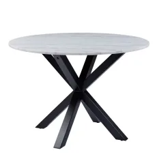 Heaven 110cm Small Round Dining Table With White Marble Top Heaven 110cm Small Round Dining Table With White Marble Top