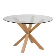 Heaven Round Dining Table with Glass Top