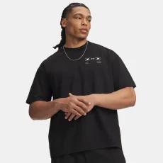 Heavyweight Echo Logo Men's Oversized Short Sleeve Ultimate Black White S Heavyweight Echo Logo Men's Oversized Short Sleeve Ultimate Black White S