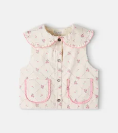 Heidi floral ruffled cotton vest Heidi floral ruffled cotton vest