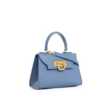 Hera leather handbag - Bluebell Fuchsia suede Hera leather handbag - Bluebell Fuchsia suede