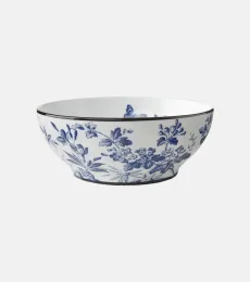 Herbarium porcelain salad bowl