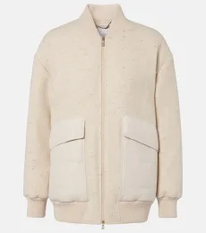 Herringbone wool-blend down jacket Herringbone wool-blend down jacket