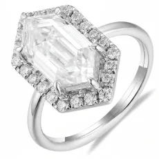 Hexagon Halo Ring Hexagon Halo Ring
