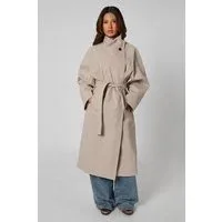 High Neck Button Trench