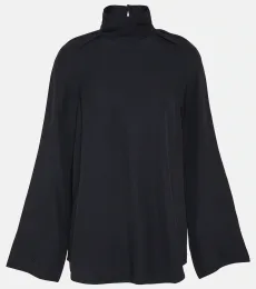 High-neck satin blouse High-neck satin blouse