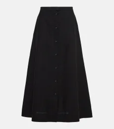 High-rise cotton maxi skirt High-rise cotton maxi skirt