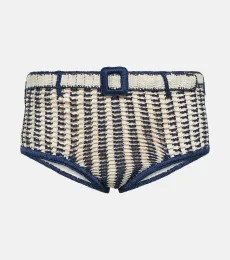 High-rise crochet cotton bikini bottoms High-rise crochet cotton bikini bottoms