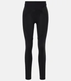 High-rise lame leggings High-rise lame leggings