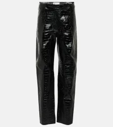 High-rise leather leggings High-rise leather leggings