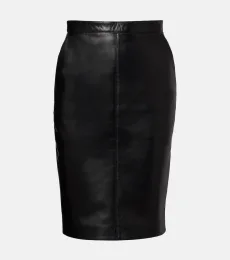 High-rise leather miniskirt High-rise leather miniskirt