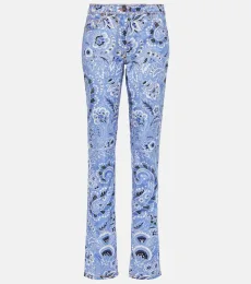 High-rise printed skinny jeans High-rise printed skinny jeans