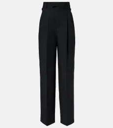 High-rise virgin wool twill pants High-rise virgin wool twill pants
