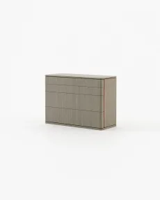 HILARY Set of Chest of Drawers Aged Oak Veneer Matte HILARY Set of Chest of Drawers Aged Oak Veneer Matte