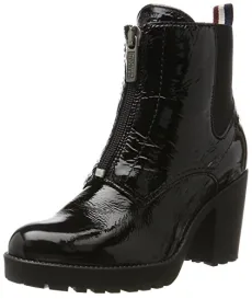 Hilfiger Denim Women's B1385oo 3a Chelsea Boots, Black, 7.5 UK