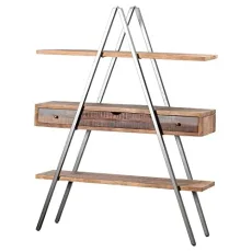 Hill Interiors Reclaimed Industrial Bookcase With Drawers, Mixed, 180 x 40 x 0 cm Hill Interiors Reclaimed Industrial Bookcase With Drawers, Mixed, 180 x 40 x 0 cm