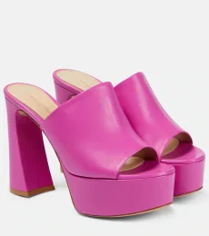 Holly leather platform mules Holly leather platform mules