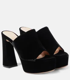 Holly velvet platform mules Holly velvet platform mules