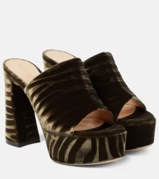 Holly zebra-print platform mules Holly zebra-print platform mules