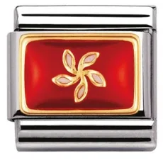 Hong Kong Flag Charm - Stainless Steel Hong Kong Flag Charm - Stainless Steel