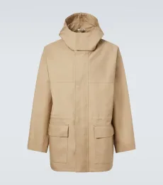 Hooded cotton gabardine jacket Hooded cotton gabardine jacket