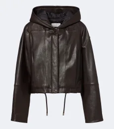 Hooded leather jacket Hooded leather jacket