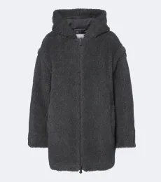 Hooded wool, alpaca, and silk coat Hooded wool, alpaca, and silk coat
